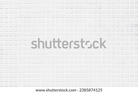 White tile wall chequered background bathroom texture. Ceramic brick wall and floor tiles mosaic background in bathroom and kitchen clean. Design pattern geometric with grid wallpaper floor elements.