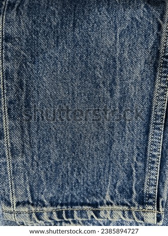 Flat lay background. Blue jeans fabric background texture.