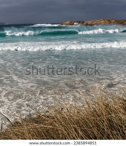 Waves breaking ahead of a storm, Twilight Cove Esperance Western Australia