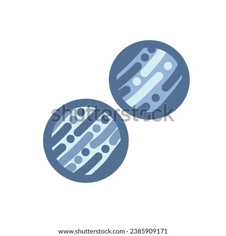 blue line circles isolated on white