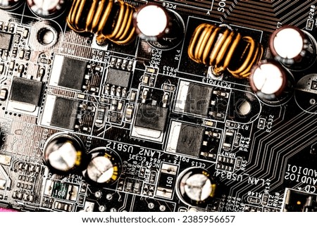 Circuit main board black background