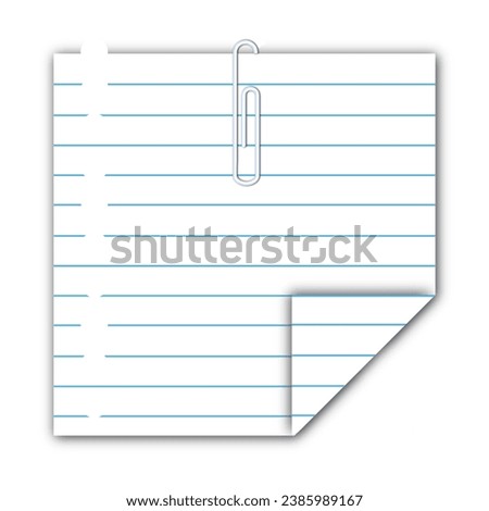 White Note Paper Clip Note Paper