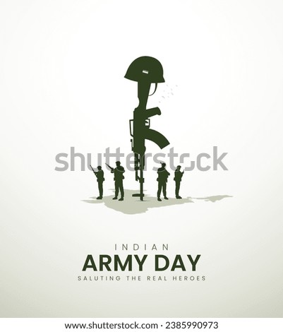Indian Army Day. Indian Army Day Creative Design For Social Media Post. Royalty-Free Stock Photo #2385990973