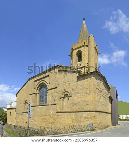 The Church of Santa Maria la Real in Sanguesa. Famous church of the ancient Spanish town Sanguesa - Spain