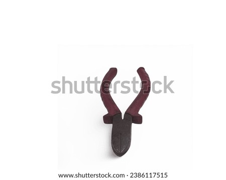 Used clamping pliers in isolated background 