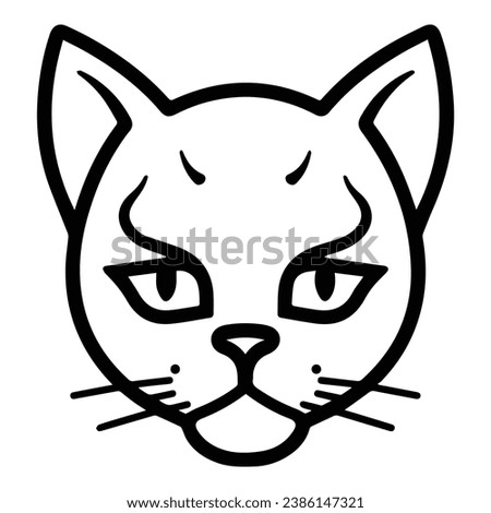 Siamese Cat Flat Icon Isolated On White Background Royalty-Free Stock Photo #2386147321