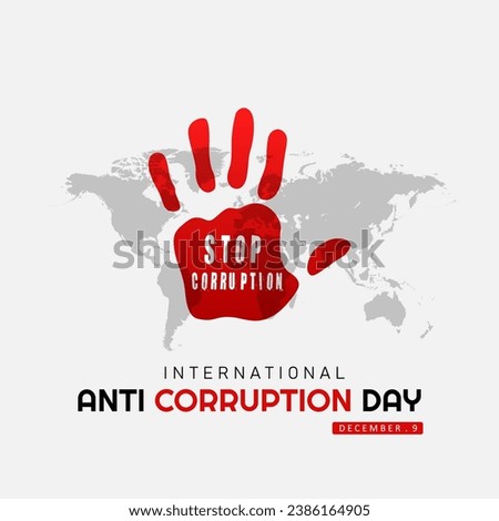 International anti corruption day. Suitable for greeting card international anti corruption day celebration