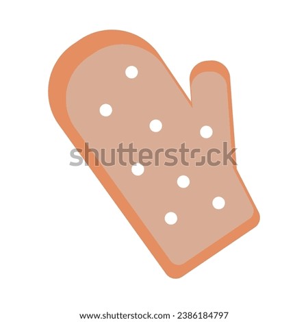 Classic Xmas biscuit isolated on white background. Vector illustration. Holiday sweet dessert. Cute ginger bread .