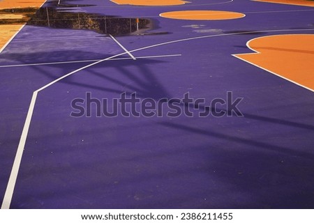 basketball field, orange-purple coating, synthetic surface for playing basketball, markings on a basketball field, markings, background, sports, excitement, training