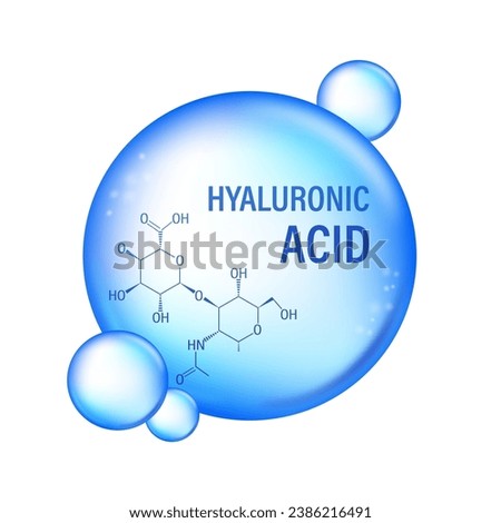 Hyaluronic Acid Molecule Visualization for Skincare Royalty-Free Stock Photo #2386216491