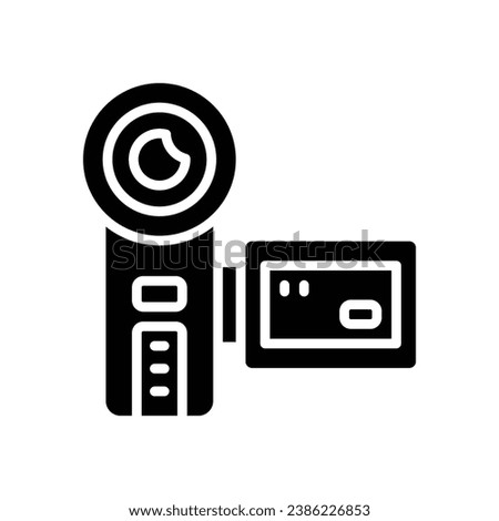 camcorder glyph icon. vector icon for your website, mobile, presentation, and logo design.