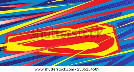 Racing Car sticker Stripes with superman color theme wallpaper