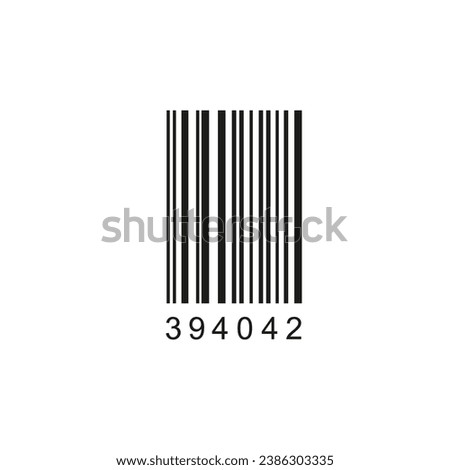 Barcode, QR code, identification tracking code. Serial number, product ID with digital information. Store or supermarket scan labels, price tag. Marketing. Simple fake bar code PNG image vector.
