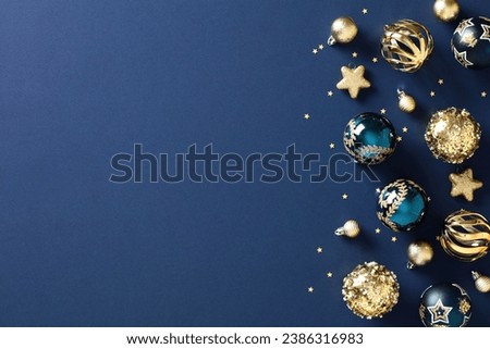 Elegant Christmas ball decor on a dark background - festive, chic, and stylish. Ideal for holiday cards, invitations, and modern winter designs