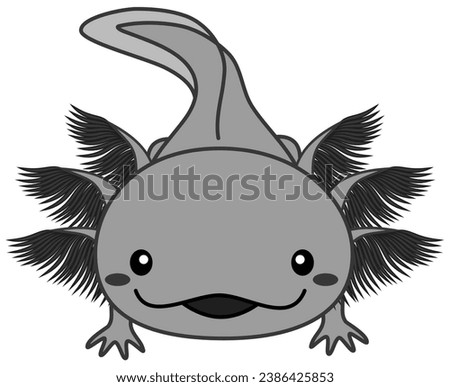 Clip art of black axolotl Clip art.