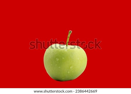 apple, fruit, green, food, isolated, healthy, white, fresh, diet, freshness, juicy, health, object, ripe, nutrition, organic, snack, sweet, delicious, nature, natural, color, vegetarian, eating, vitam