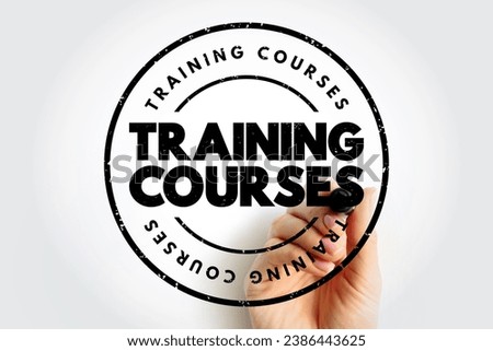 Training Courses text stamp, concept background