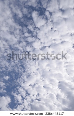 blue sky white clouds, landscape weather background nature. High quality photo