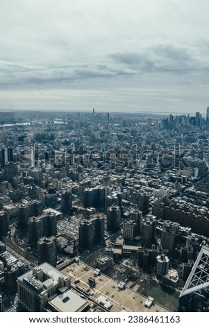 Photo of Manhattan cityscape from above in New York, United States.