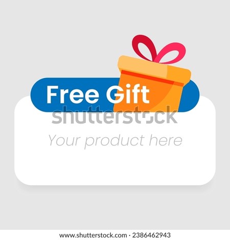 Product placement free gift frame template concept illustration flat design editable vector