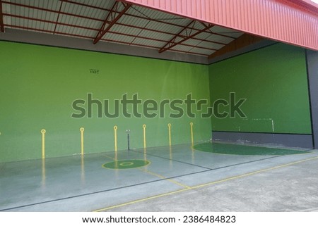Fronton for the handball game in a village in the north of Spain