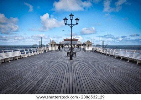 Cromer Pier, The Victorian pier at Cromer in Norfolk, built circa 1901 Royalty-Free Stock Photo #2386532129