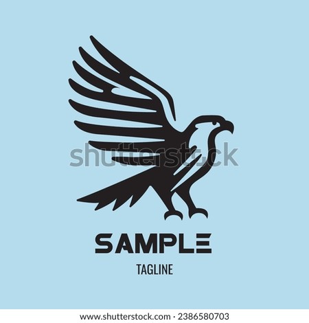 Illustration An eagle with wide wings