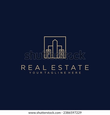 Initials Real estate vector logo design Real estate logo Property logo Home logo
