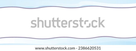 vector winter horizontal banner with snow caps isolated on white background. winter snow border or frame for winter sale or christmas banner design template.