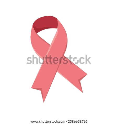 Isolated pink ribbon Breast cancer Vector