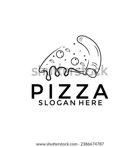 Pizza logo design restaurant food, Pizza Slice, restaurant, icons, Vector illustration template.