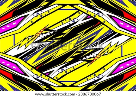 Abstract Racing Vector Background Design with unique line patterns and with bright color combinations and star effects that look cool,domination yelow color