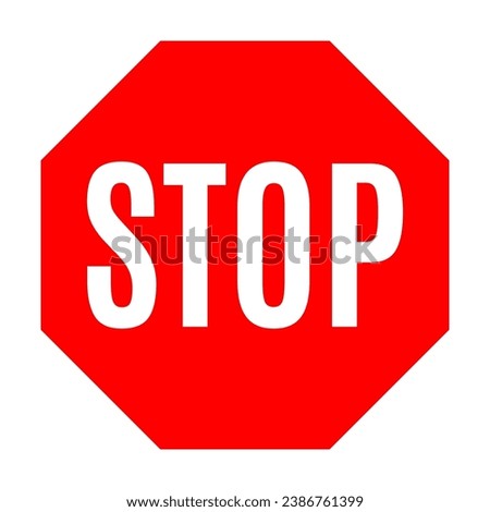 Stop Road Traffic Regulatory Sign Signage Vector EPS PNG Transparent No Background Clip Art