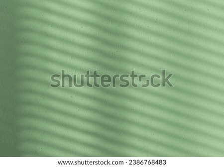 Shadow of window blinds on bedroom wall. Minimalist abstract background. Royalty-Free Stock Photo #2386768483