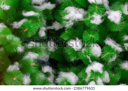 Christmas decoration with colorful balls and Christmas tree, set up in a residence in Brazil