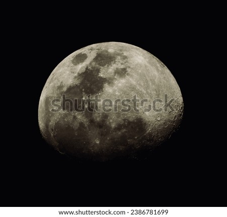 Moon clicked using Nikon Coolpix P900 Royalty-Free Stock Photo #2386781699