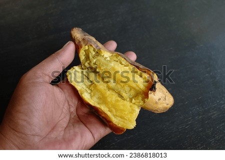 roasted sweet potato, a simple snack