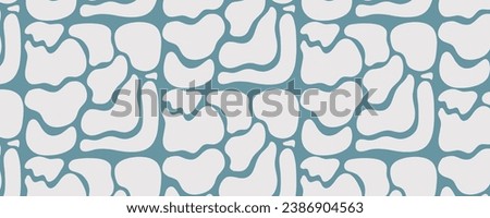 Vector fun line doodle abstract organic white seamless pattern background Royalty-Free Stock Photo #2386904563