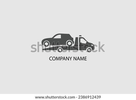 Black and white Tow and roadside assistance icon design Royalty-Free Stock Photo #2386912439