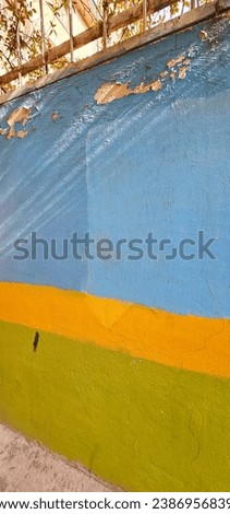 colorful background and texture of a wall in park.  Royalty-Free Stock Photo #2386956839
