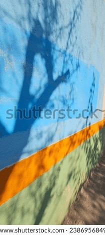 colorful background and texture of a wall in park.  Royalty-Free Stock Photo #2386956849