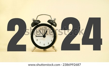 New year concept with alarm clock