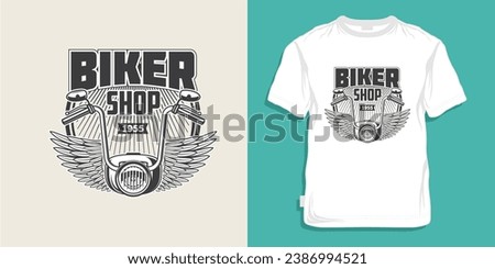Bike rider t-shirt design. Fully editable file.