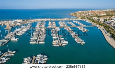 Aerial View of Marina di Ragusa, Sicily, Italy, Europe Royalty-Free Stock Photo #2386997685
