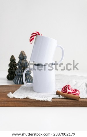 Winter Mug Mockup, 11oz Coffee Mug Mockup, Holiday Mockup, Couple Mug Christmas, Minimal Styled Stock