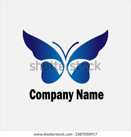 modern butterfly shape company logo design,creative and stylish logo design,animal shape template logo design