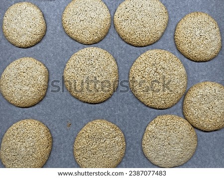 Cookies made of nuts, egg whites and sugar. Bitter almond cookies