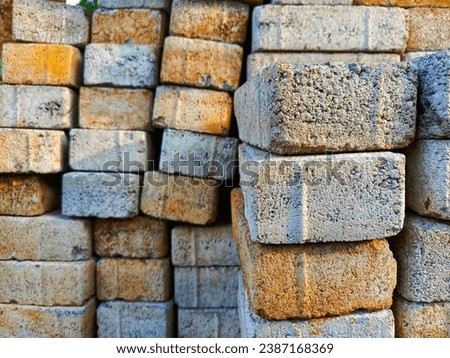 
stack block paving - stock photo