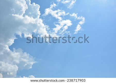 Blue sky in summer