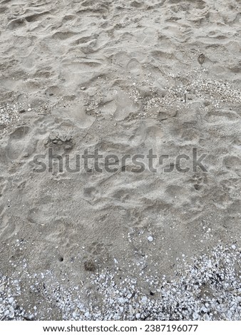 Closeup beach sand picture in Mersing Beach Resort